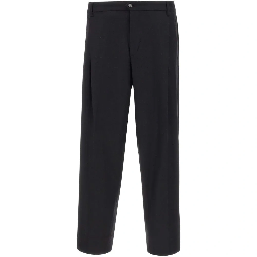 Брюки с эластичным поясом и прорезными карманами