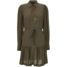 Платье с перьями и плиссировкой Платье с перьями и плиссировкой