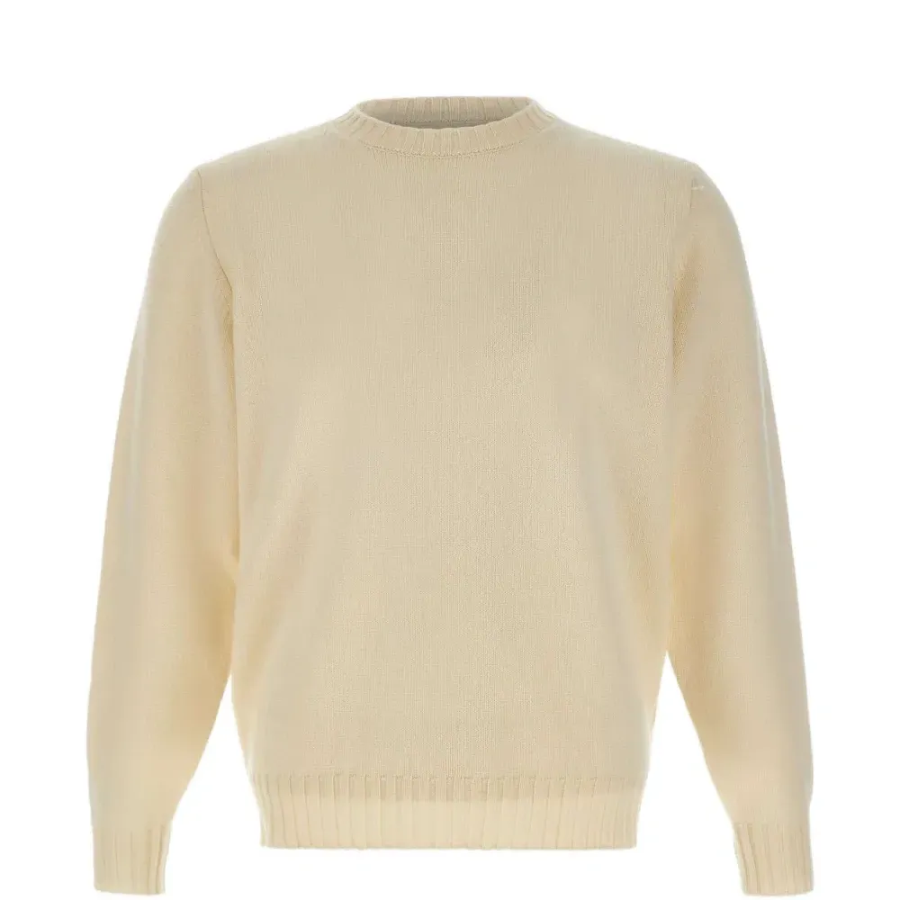 Рифленый свитер с круглым вырезом