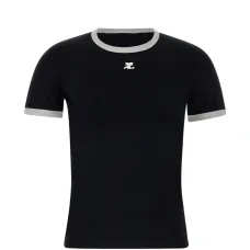 Футболка с контрастной отделкой и логотипом