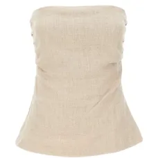 Топ без бретелек с драпировкой