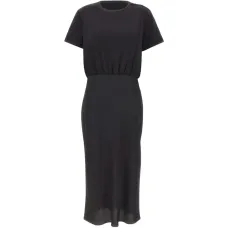 Платье миди с короткими рукавами