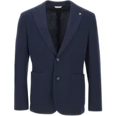 Однобортный пиджак с накладными карманами Однобортный пиджак с накладными карманами