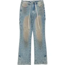 Джинсы Favored, украшенные стразами