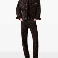 Жаккардовый джинсовый пиджак