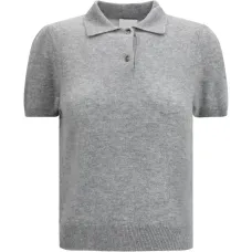 Вязанный поло с эффектом меланжа