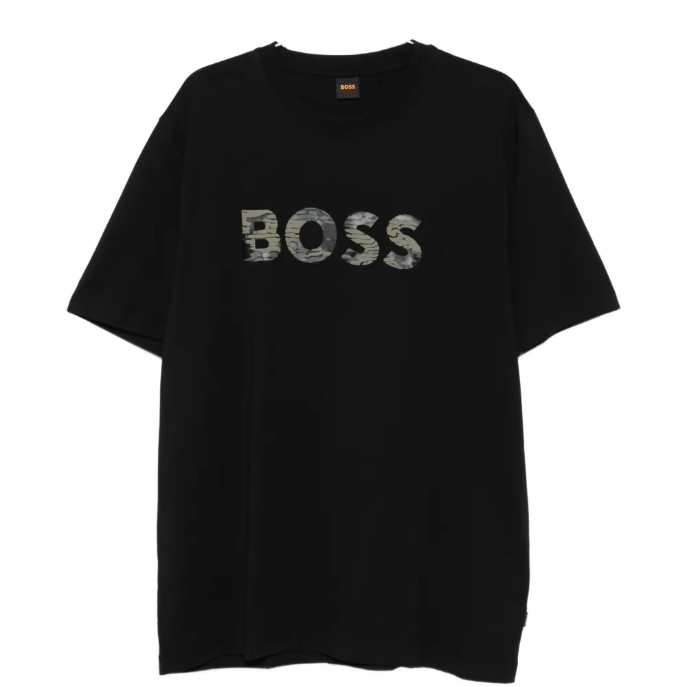 Футболка с камуфляжным логотипом