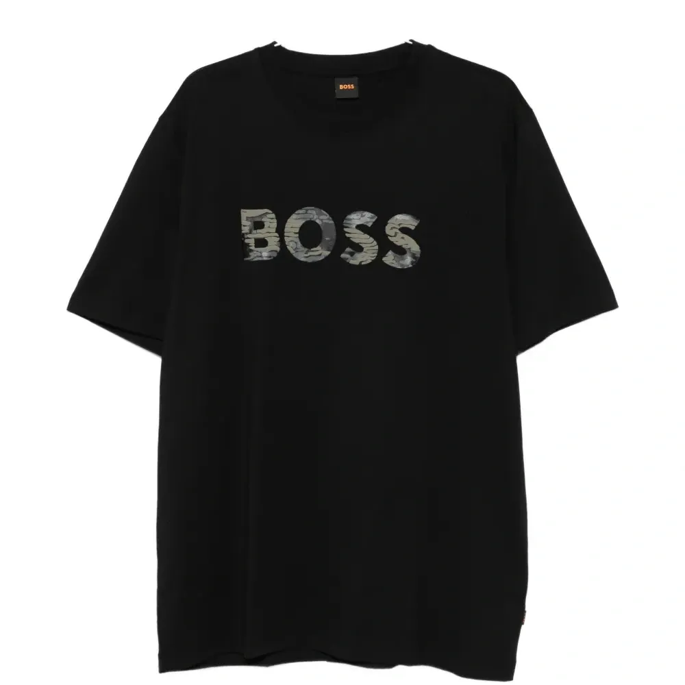 Футболка с камуфляжным логотипом