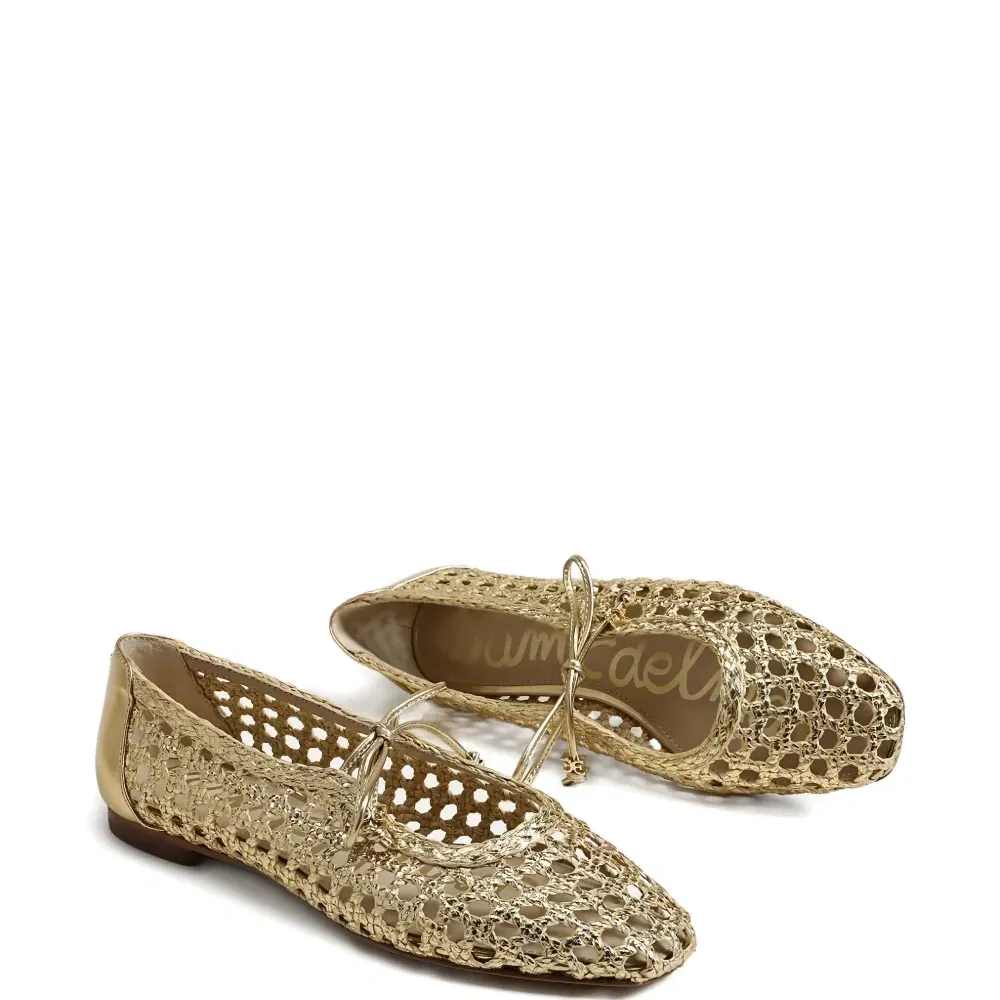 Балетки Marcie из плетёного материала с завязками