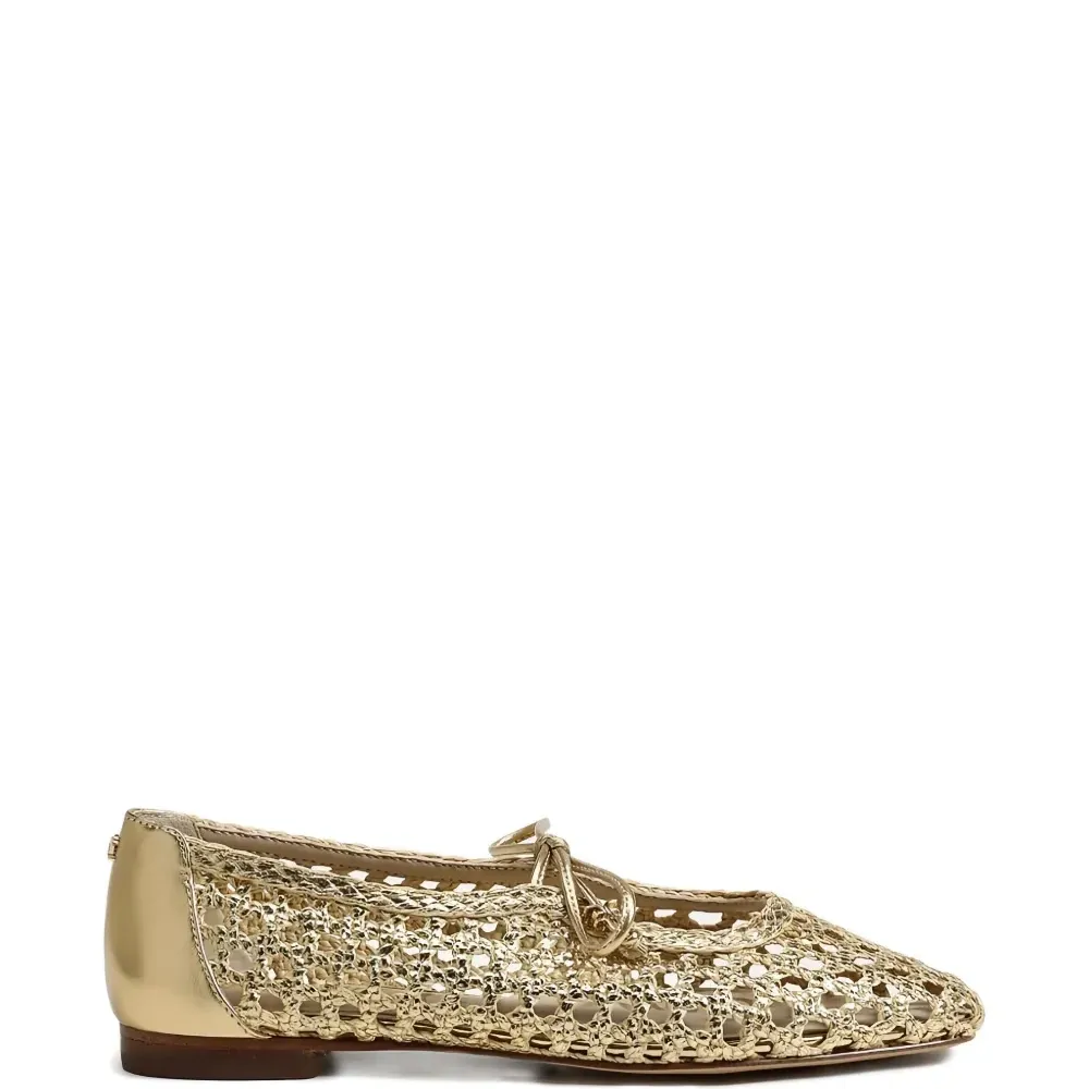 Балетки Marcie из плетёного материала с завязками