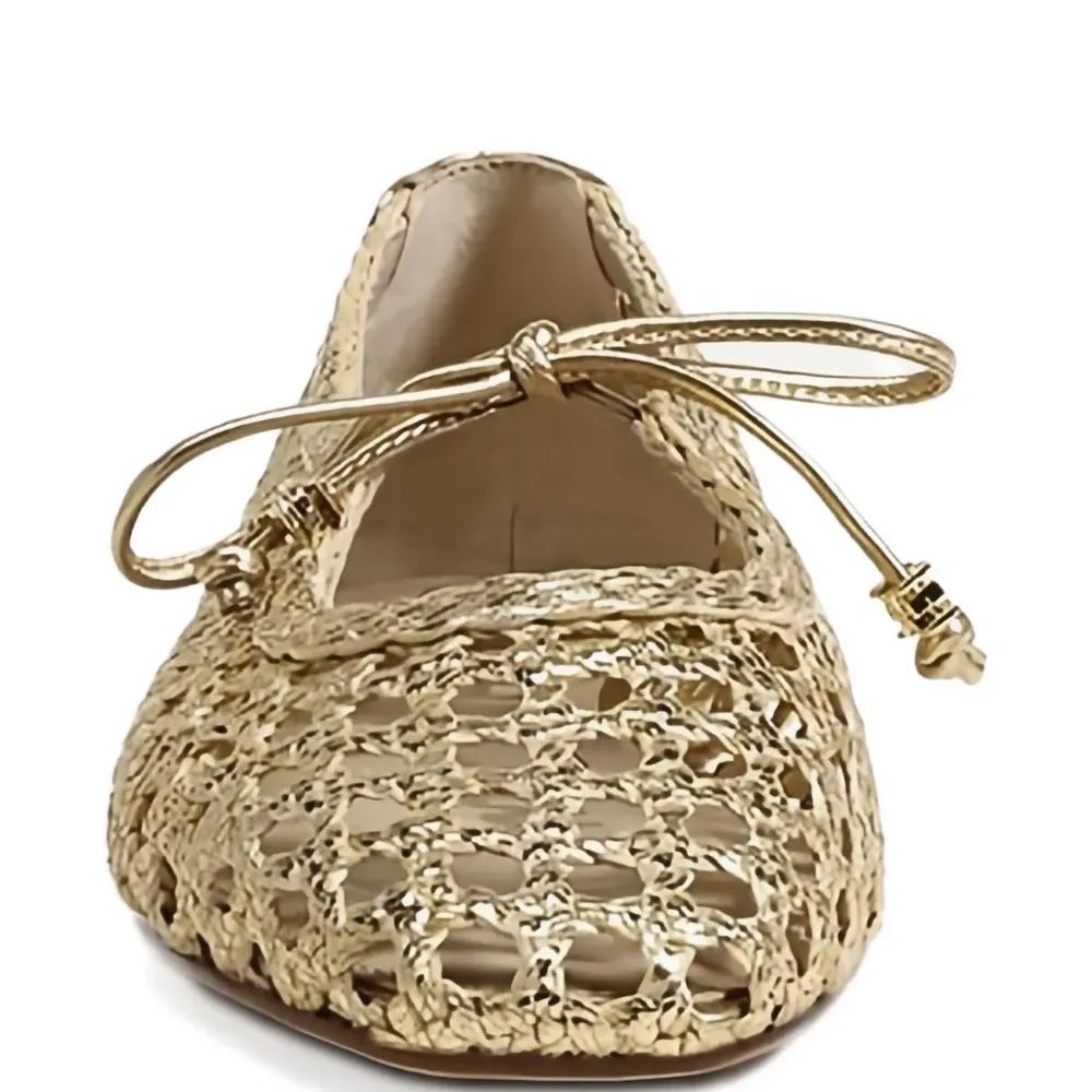 Балетки Marcie из плетёного материала с завязками