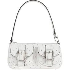 Маленькая кожаная сумка на плечо Zoe с заклёпками и пряжкой