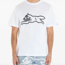 Футболка с принтом бегущей собаки в стиле граффити