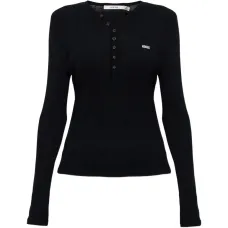 Ребристый топ на пуговицах