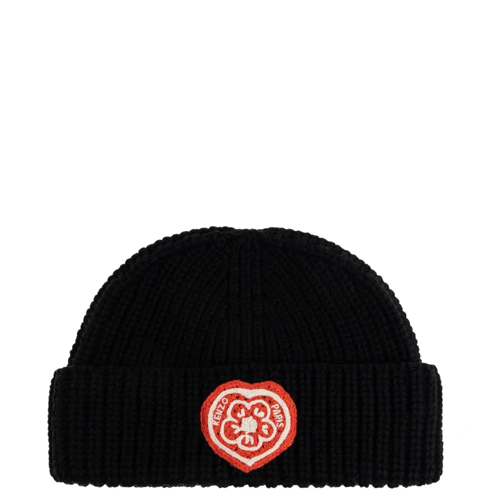 Шерстяная шапка с нашивкой с логотипом