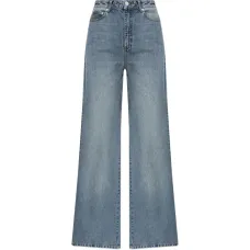 Расклёшенные джинсы из денима