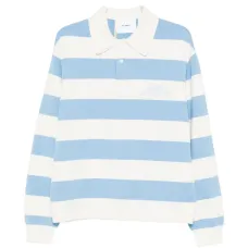 Поло с полосками и логотипом Rey