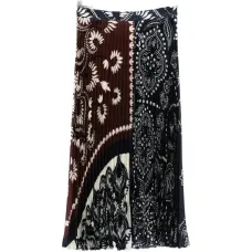 Плиссированная миди-юбка с цветочным принтом