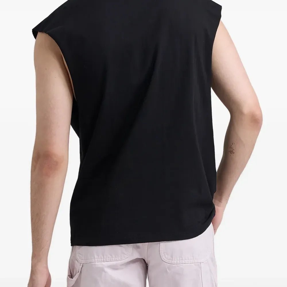 Майка без рукавов с эффектом потертостей