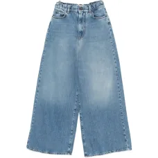 Джинсы с эластичным поясом и пятью карманами