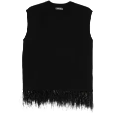 Жилет с отделкой перьями Жилет с отделкой перьями