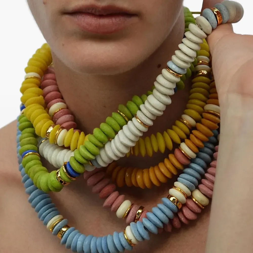 Ожерелье Laguna с бусинами цвета фисташки