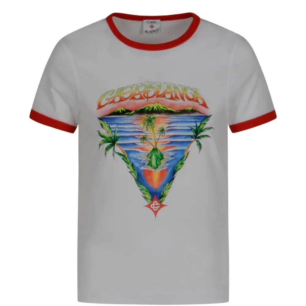 Футболка с принтом и круглым вырезом