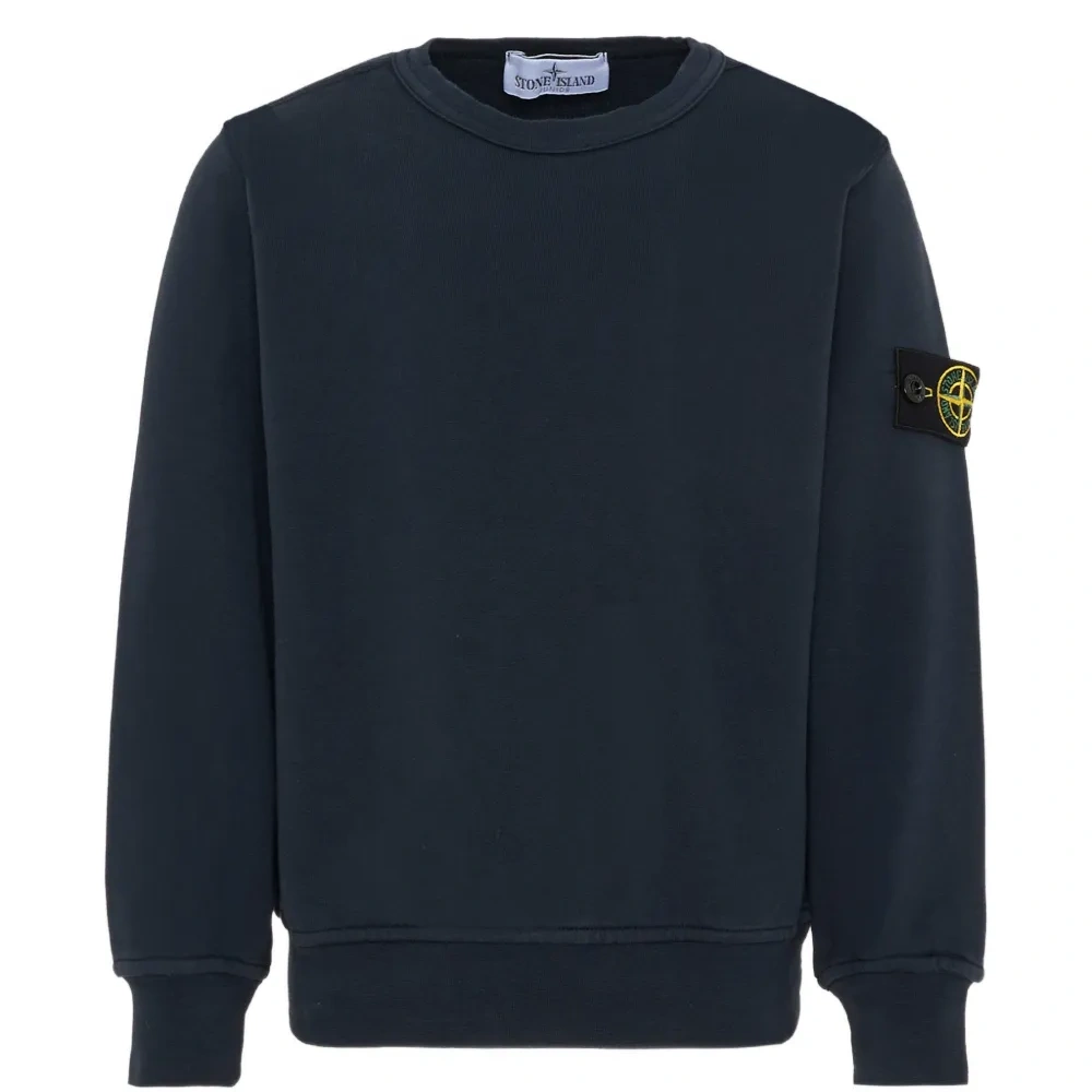 Свитшот с нашивкой-логотипом и круглым вырезом