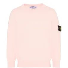 Свитер с круглым вырезом и нашивкой-логотипом