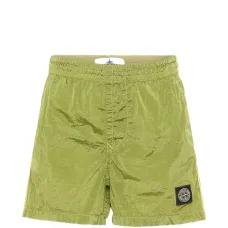 Плавательные шорты с эластичным поясом и нашивкой с логотипом Плавательные шорты с эластичным поясом и нашивкой с логотипом