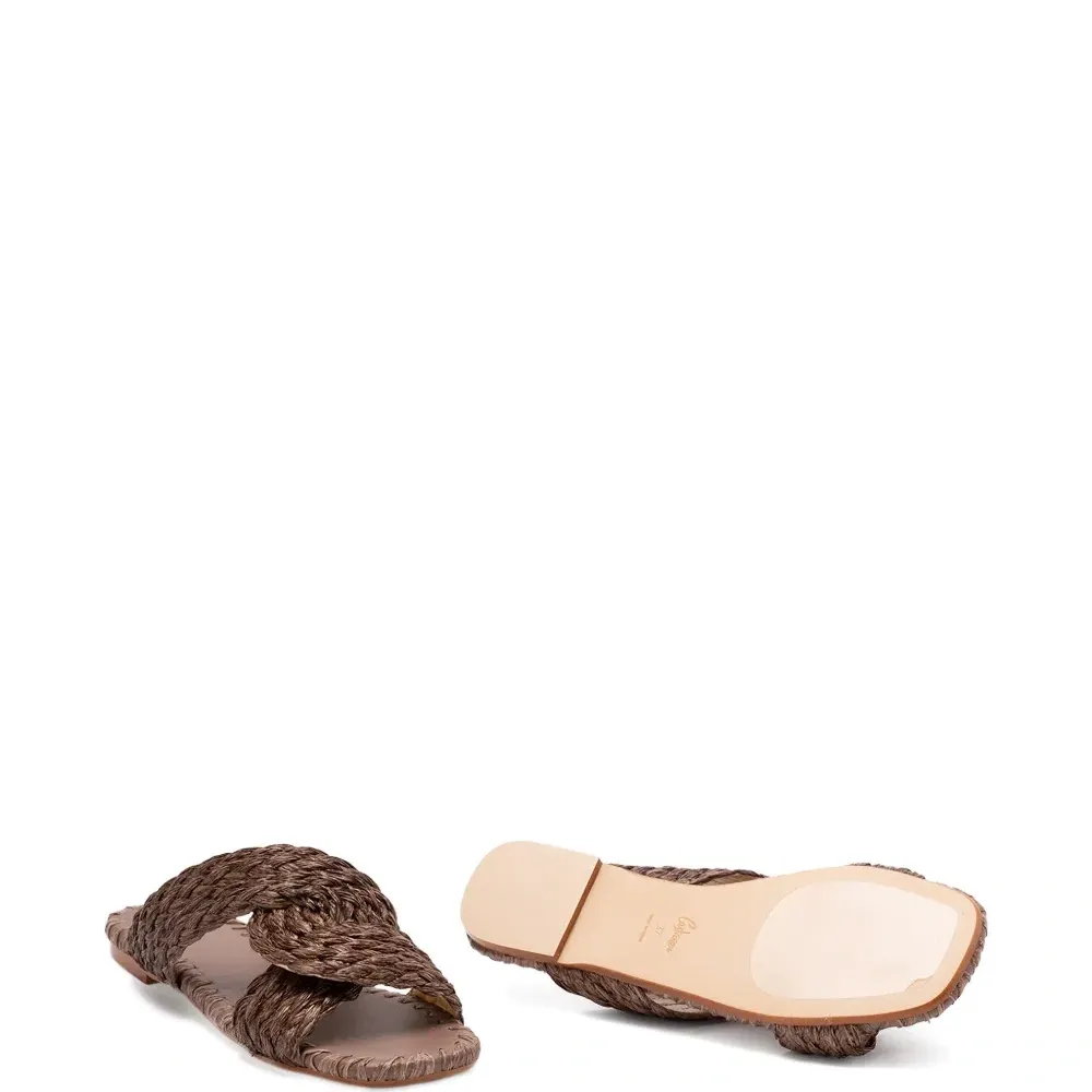 Плоские сандалии Padme/258 из плетёной рафии