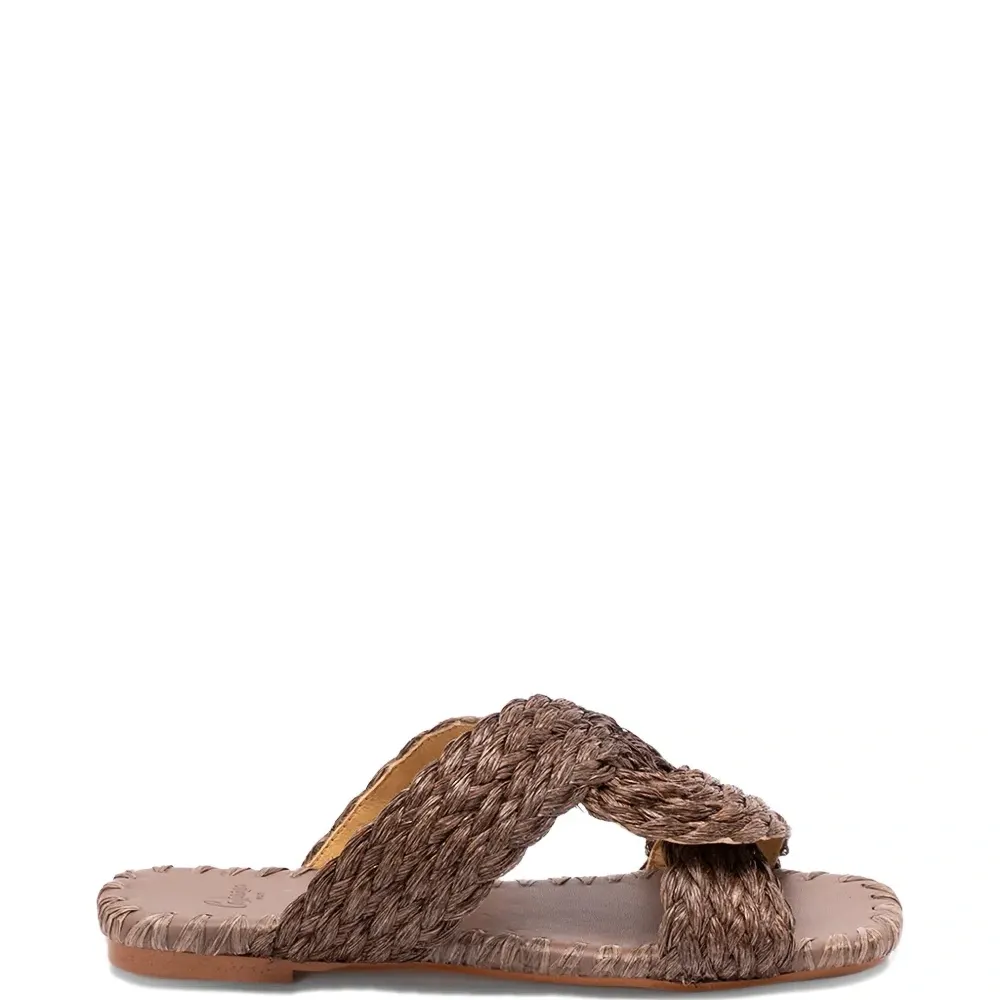 Плоские сандалии Padme/258 из плетёной рафии