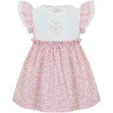 Платье с цветочным принтом и оборками