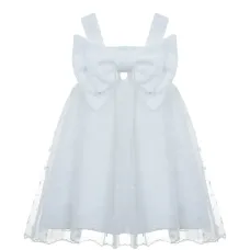 Платье с цветочной вышивкой и бантом Платье с цветочной вышивкой и бантом