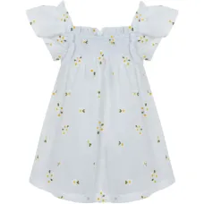 Платье с оборками и цветочным принтом