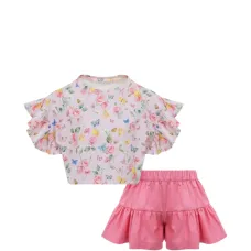 Комплект из топа и юбки с оборками Комплект из топа и юбки с оборками