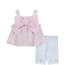 Набор с леггинсами и полосатым бантом