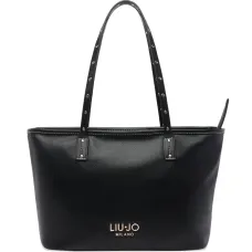 Сумка-тоут с логотипом и заклепками