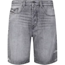 Джинсовые шорты с эффектом потертости