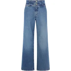 Джинсы из денима на пуговицах