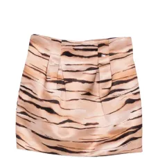 Плиссированная юбка с анималистичным принтом