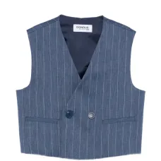 Жилет в полоску на пуговицах