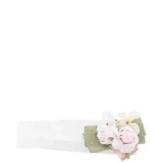 Ободок с цветочными аппликациями