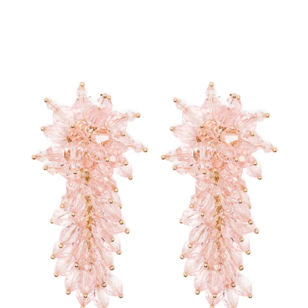 Серьги-подвески с бусинами