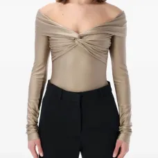 Боди с длинными рукавами и узлом Боди с длинными рукавами и узлом