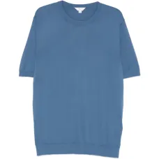 Вязаная футболка с круглым вырезом