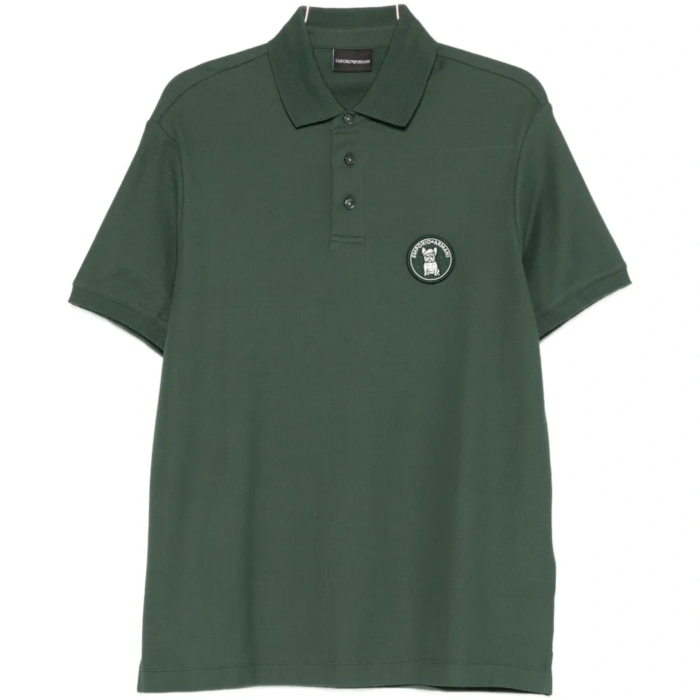 Поло с короткими рукавами и нашивкой-логотипом Поло с короткими рукавами и нашивкой-логотипом
