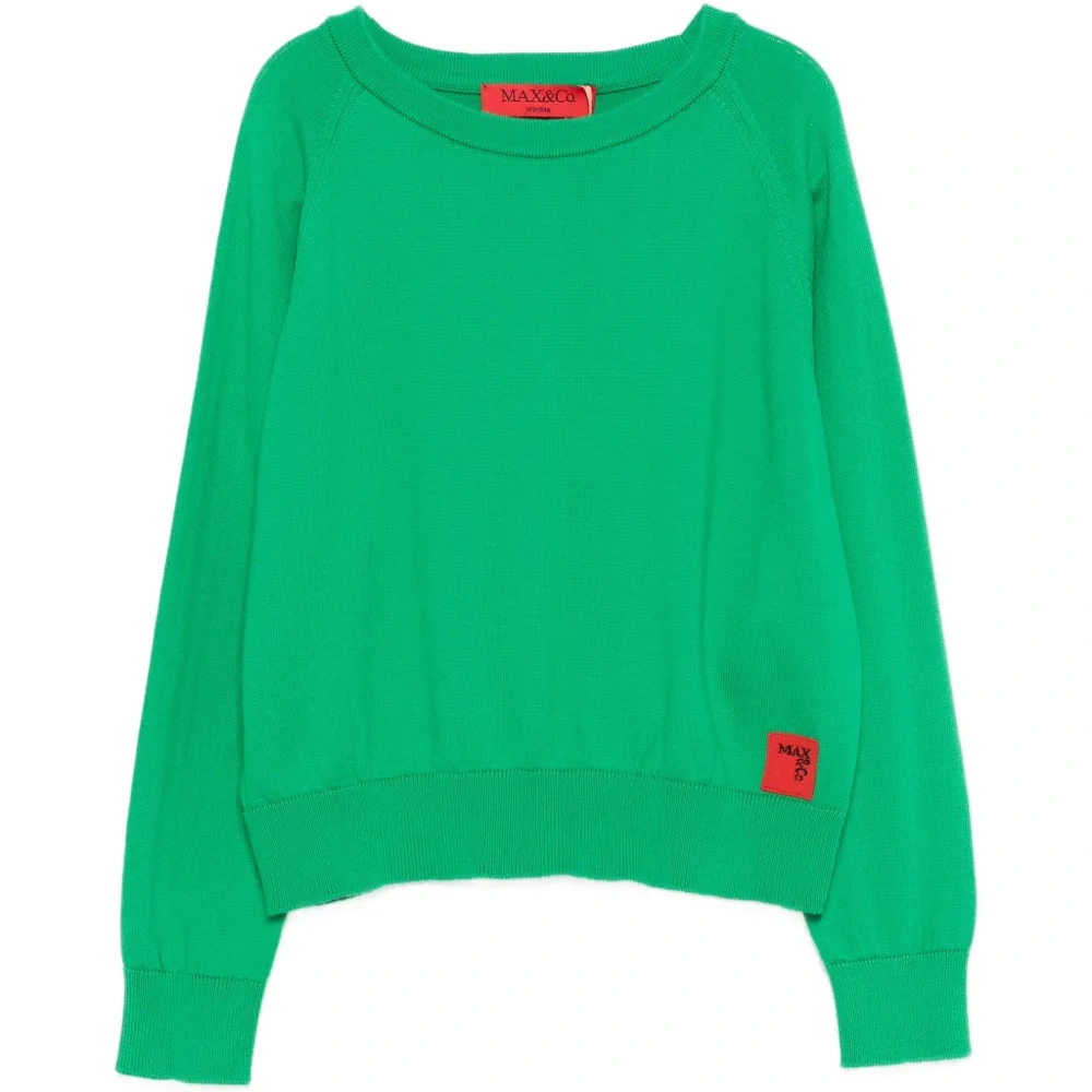 Вязанный свитер с круглым вырезом