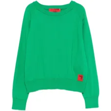 Вязанный свитер с круглым вырезом