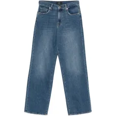 Джинсы из денима с пятью карманами